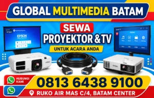 banner sewa proyektor batam